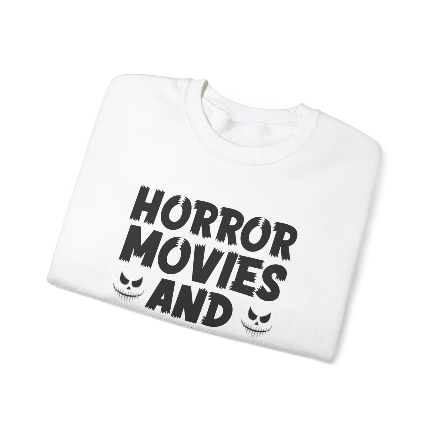 Horror Movies And Chill Sweatshirt Halloween Sweater Spooky Vibes Sweatshirt Funny Halloween Outfit Scary Movie Lover Gift Horror Movie Fan