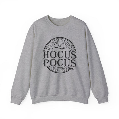 It's Just A Bunch Of Hocus Pocus Sweatshirt Funny Halloween Sweater Retro Halloween Sweatshirt Est 1963 Hocus Pocus Sweater Sanderson Sister