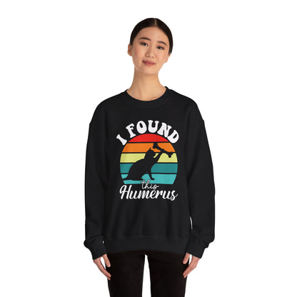 I Found This Humerous Sweatshirt Funny Retro Halloween Sweater Funny Cat Halloween Sweatshirt Bone Joke Crewneck Spooky Fall Season Apparel