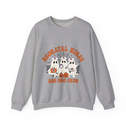 Neonatal Nurse Boo Boo Crew Sweatshirt Ghost Nurse Halloween Sweatshirt Spooky Season Sweater Boo Nursing Student Gift Nurse Squad Pullover