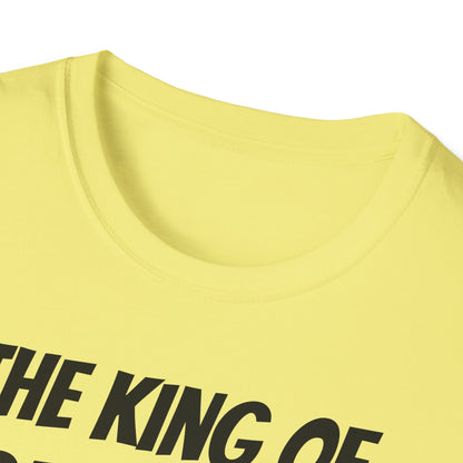 Funny Dad's Mens Softstyle T-shirt, "The King of Dad Jokes", Father's Day Gift, Adult Humorous Unique Novelty Apparel Present