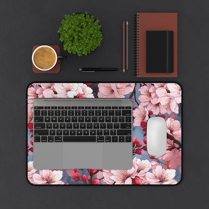 Anime Cherry Blossoms Desk Mat Lofi Office Desk Accessory Manga Floral Mouse Pad Japanese XL Desk Pad Large Gaming Mousepad Unique Gift Idea