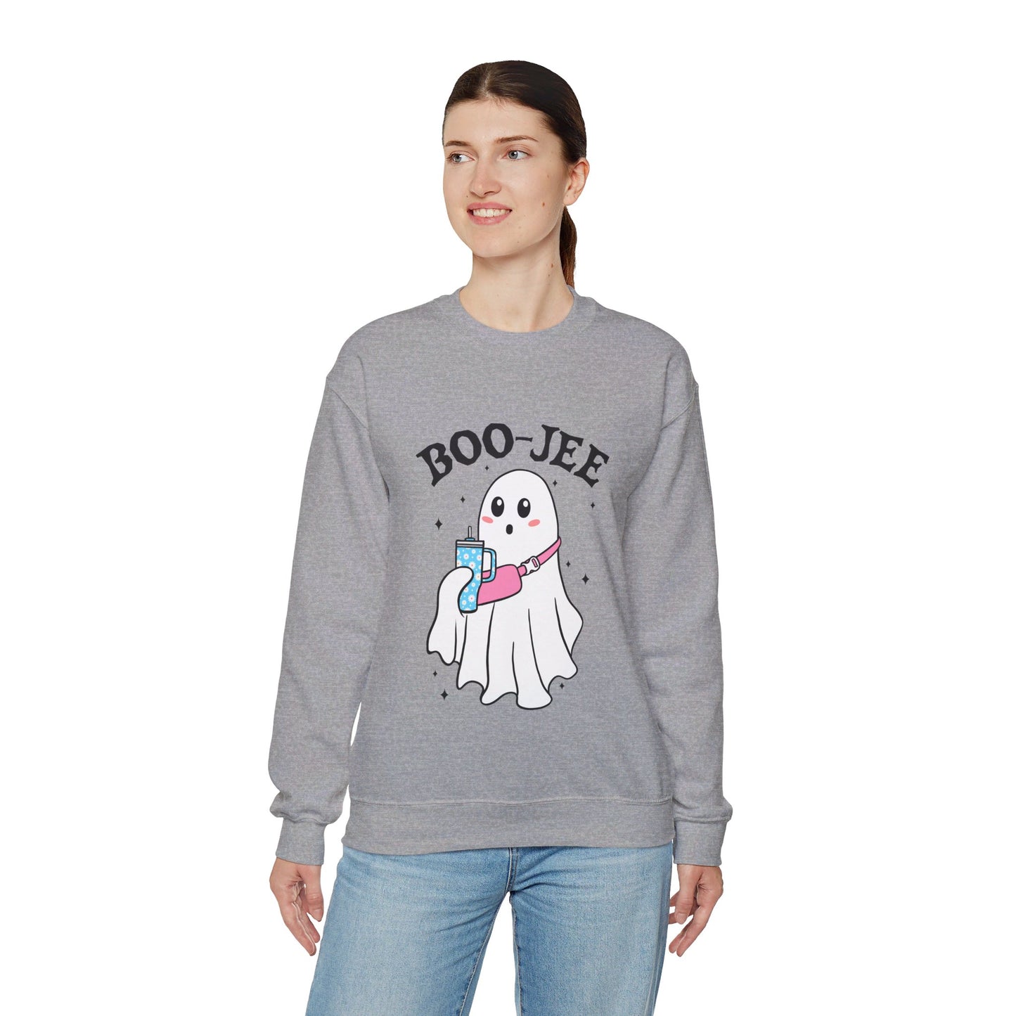 Halloween Boo-Jee Sweatshirt Boujee Ghost Sweater Cute Ghost Halloween Sweatshirt Boo-Jee Funny Halloween Spooky Season Pullover Sweater