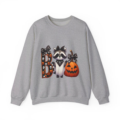 Boo Raccoon Sweatshirt Halloween Raccoon Costume BOO Pullover Sweater Raccoon Lovers Sweatshirt Halloween Cute Raccoon Gift Spooky Season