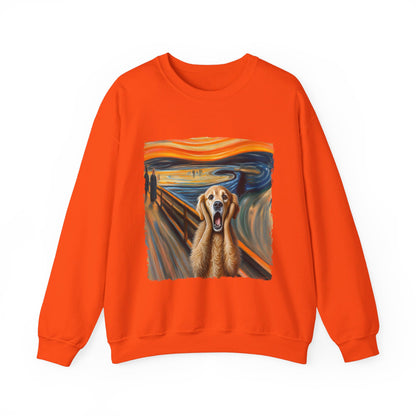 Funny Edvard Munch Dog Sweatshirt Funny The Scream-ing Dog Art Painting Sweater Parody of Edvard Munch Dog Sweater Unique Art Dog Lover Gift