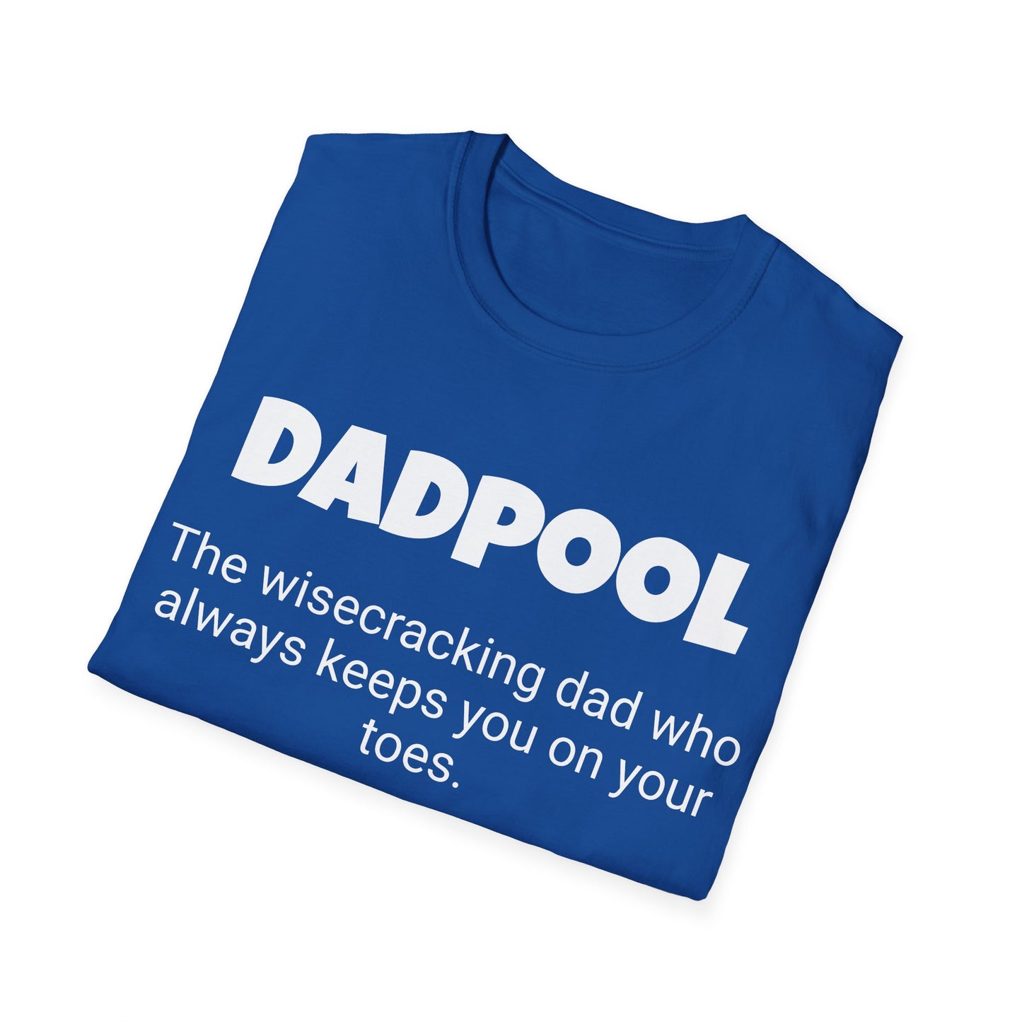 Funny Dad's Mens Softstyle T-shirt, "Dadpool", Father's Day Gift, Tee for Him, Adult Humorous Unique Novelty Apparel Present