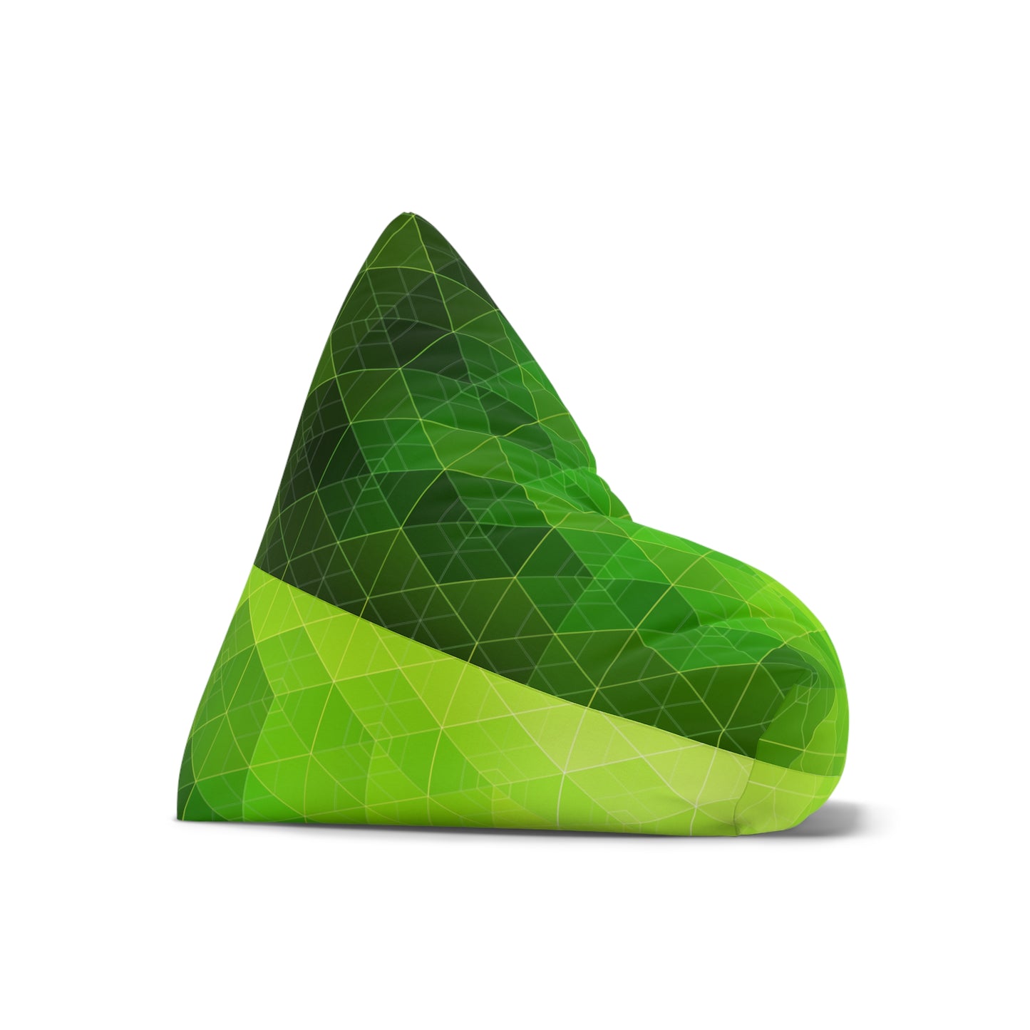 Funky Green Triangle Pattern Bean Bag Chair Cover Geometric Art Home Decor Unique Teen Dorm Bedroom Living Room Furniture Gaming Chair Gift