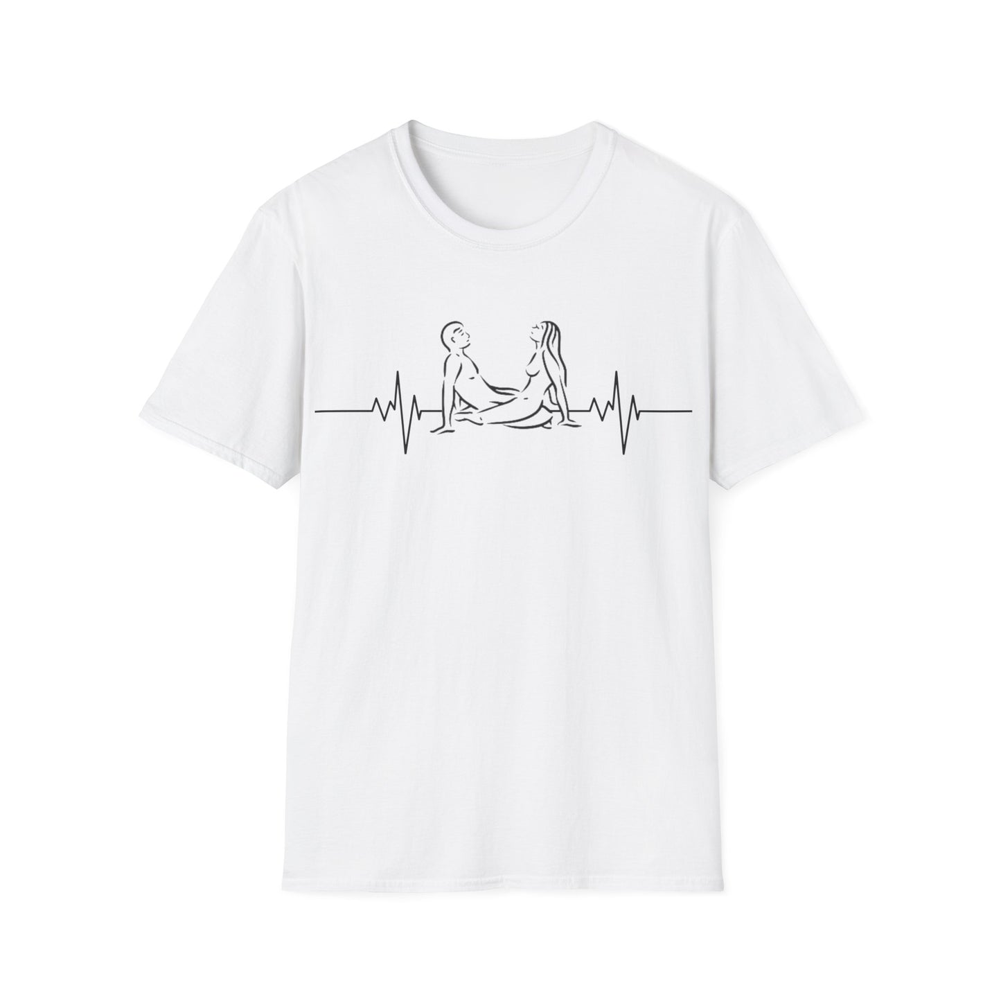 Unisex Heartbeat Kama Sutra T Shirt, Favorite Sexual Pose No.25,Erotic Sexual Desire Couples Gift,Naughty Kinky Adult T-shirt