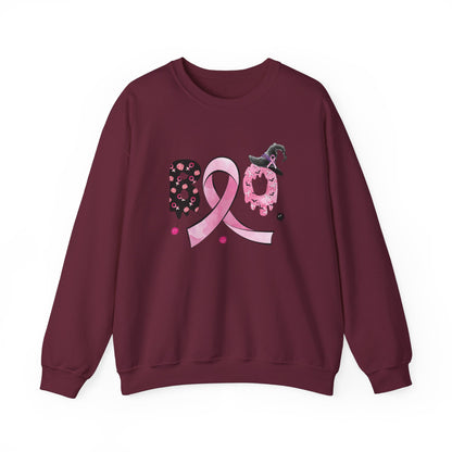 Breast Cancer Boo Sweatshirt Halloween Sweater Cute Breast Cancer Ribbon Halloween Apparel Cancer Warrior Sweat Breast Cancer Survivor Gift