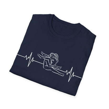 Unisex Heartbeat Kama Sutra T Shirt, Favorite Sexual Pose No.22,Erotic Sexual Desire Couples Gift,Naughty Kinky Adult T-shirt