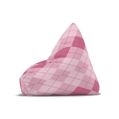 Tartan Bean Bag Chair Cover Pink Scottish Aesthetic Home Decor Cross-checkered Beanbag Teens Dorm Bedroom Living Room Games Room Patio Gift