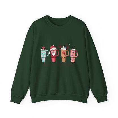 Retro Christmas Obsessive Cup Disorder Sweatshirt Funny OCD Sweater Funny Christmas Cups Crewneck OCD Lover Xmas Coffee Tee Christmas Sweat