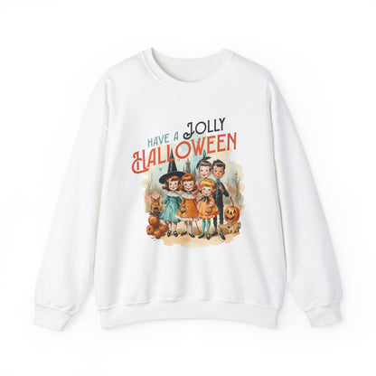 Have a Jolly Halloween Sweathirt Vintage 1950s Halloween Sweater Funny Creepy Halloween Kids Graphic Retro Halloween Apparel Spooky Vibe