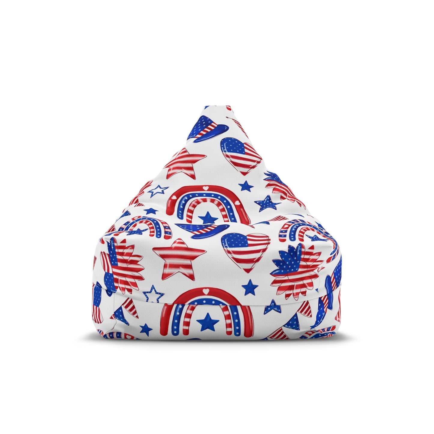 Patriotic Bean Bag Chair Cover Proudly USA Print American Pride Decor Aesthetic Home Office Gift Teen Y2K Gaming Chair 4th July Beanbag Gift