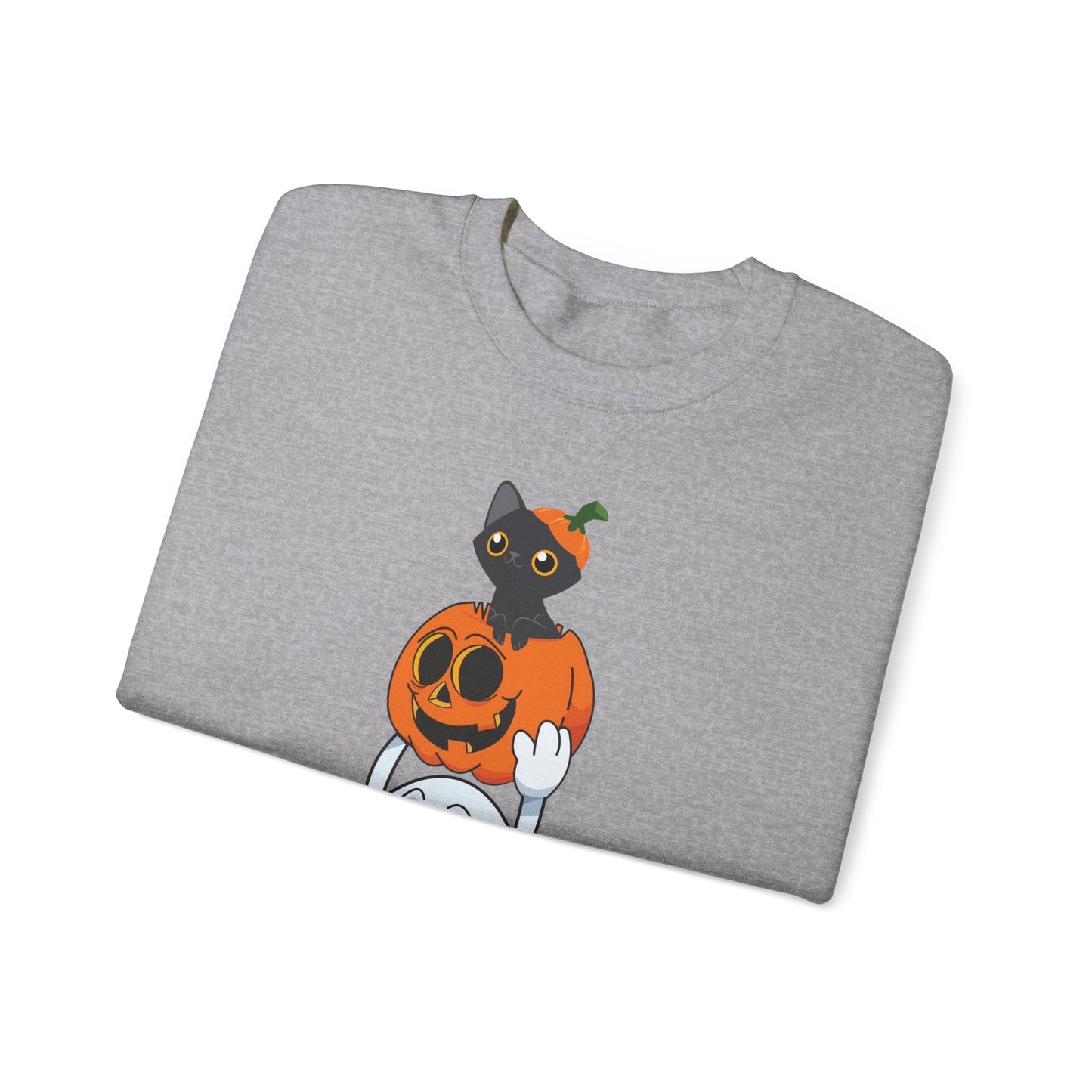 Cute Halloween Sweatshirt Funny Ghost Pumpkin Black Cat Sweater Funny Halloween Sweater Spooky Season Apparel Boo Ghost Fall Spooky Ghost