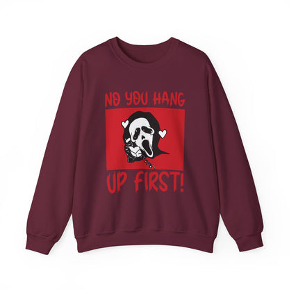 No You Hang Up First Sweatshirt Funny Halloween Sweater Ghostface Halloween Sweatshirt Funny Ghostface Sweater Funny Horror Halloween Gift