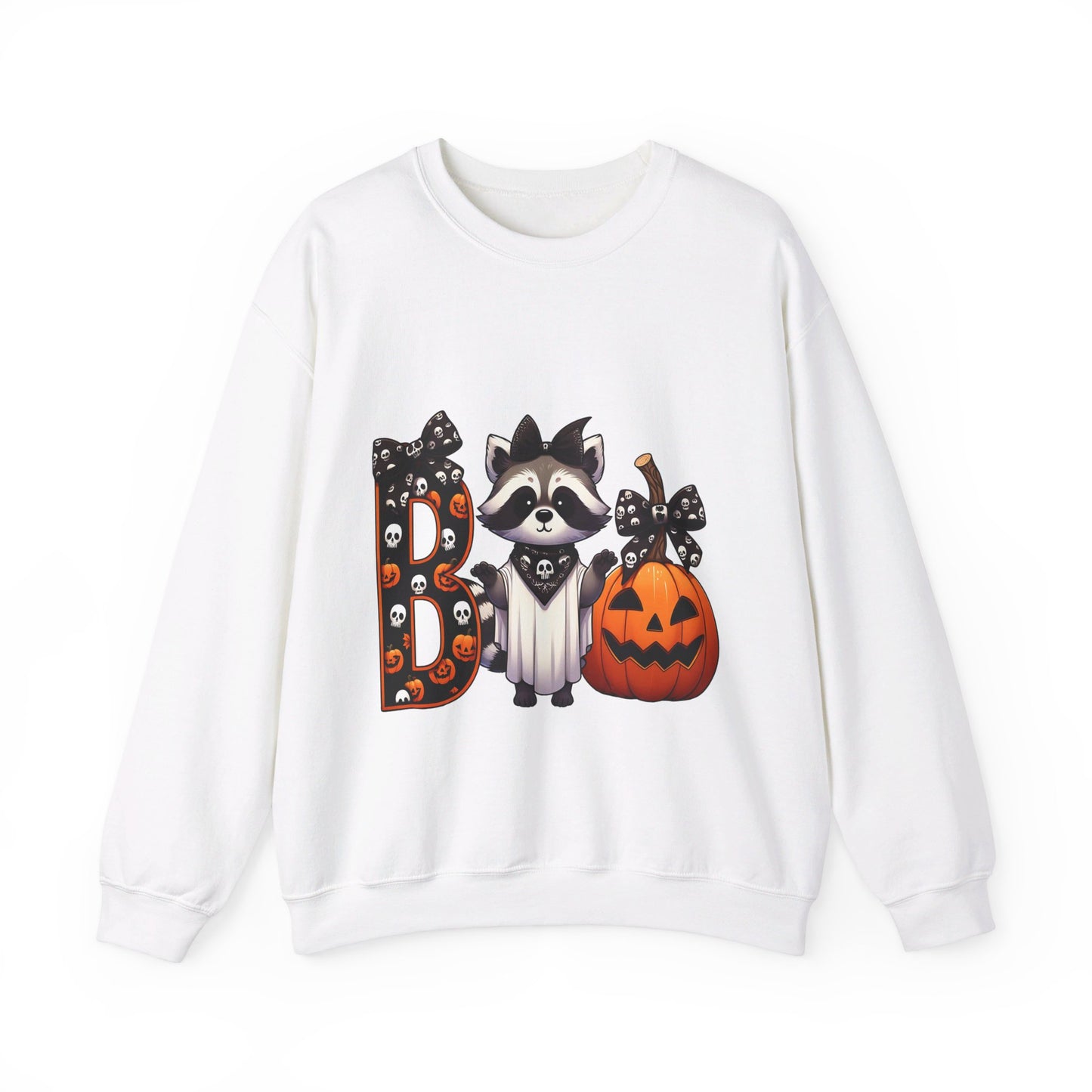 Boo Raccoon Sweatshirt Halloween Raccoon Costume BOO Pullover Sweater Raccoon Lovers Sweatshirt Halloween Cute Raccoon Gift Spooky Season