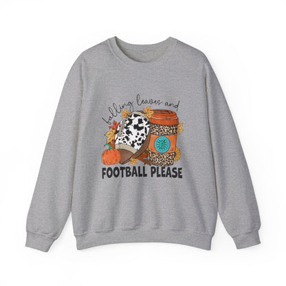 Autumn Leaves And Football Please Sweatshirt Fall Leaves Sweater Fall Football Sweatshirt Fall Vibes Sweater Unisex Fall Shirt Autumn Sweat