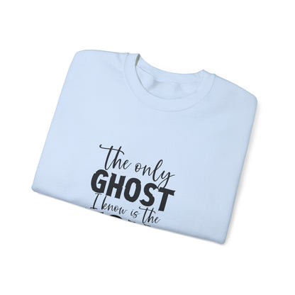 The Only Ghost I Know Is The Holy Ghost Sweatshirt Funny Christian Sweatshirt Funny Halloween Sweater Halloween Gift Cute Holy Ghost Joke