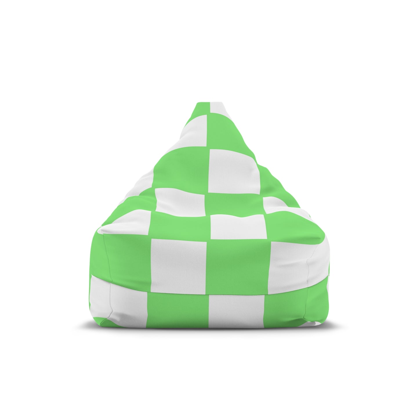 Funky Green Checkered Bean Bag Chair Cover Fun Whimsy Aesthetic Home Decor Groovy Teens Dorm Adult Bedroom Gaming Room Chair Furniture Gift