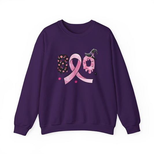 Breast Cancer Boo Sweatshirt Halloween Sweater Cute Breast Cancer Ribbon Halloween Apparel Cancer Warrior Sweat Breast Cancer Survivor Gift