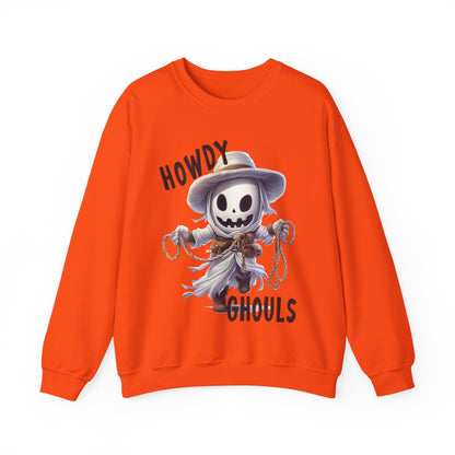 Howdy Ghouls Western Halloween Sweatshirt Funny Western Ghost Halloween Sweater Punny Ghost Howdy Ghouls Pullover Sweater Fall Unisex Gift