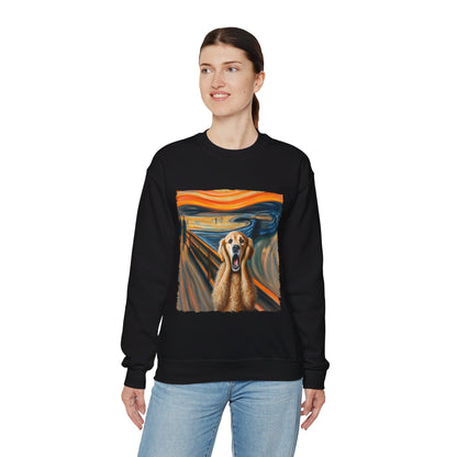 Funny Edvard Munch Dog Sweatshirt Funny The Scream-ing Dog Art Painting Sweater Parody of Edvard Munch Dog Sweater Unique Art Dog Lover Gift