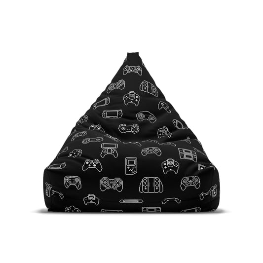 Gaming Bean Bag Chair Cover Home Decor Black White Game Consoles Beanbag Gift Gaming Room Chair Gift for Boys Adult Man Cave Games Room Gift