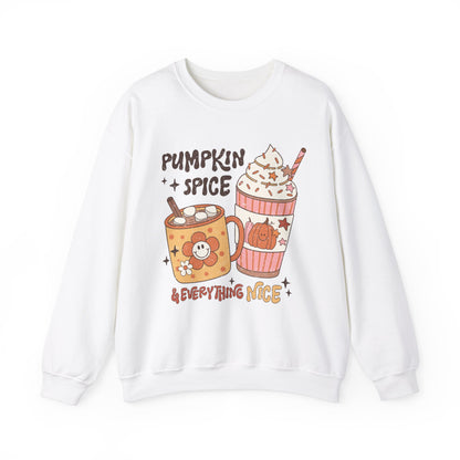 Pumpkin Spice and Everything Nice Sweatshirt Hot Chocolate Sweater Pumpkin Spice Sweater Fall Coffee Sweat Retro Fall Latte Autumn Apparel