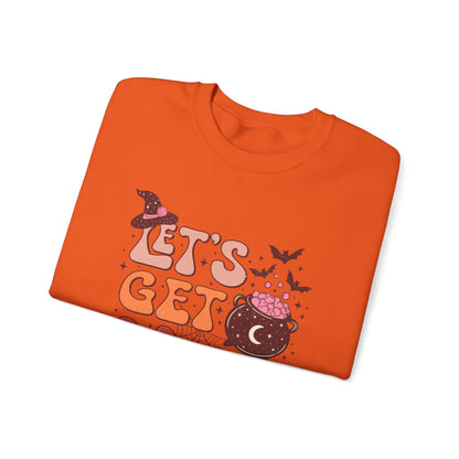 Let's Get Wicked Sweatshirt Funny Halloween Sweater Wicked Sweat Magical Spooky Season Crewneck Retro Halloween Witch Sweatshirt Women Gift