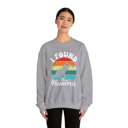 I Found This Humerous Sweatshirt Funny Retro Halloween Sweater Funny Cat Halloween Sweatshirt Bone Joke Crewneck Spooky Fall Season Apparel