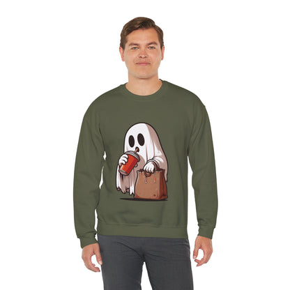 Boujee Spooky Ghost Sweatshirt Boo Jee Coffee Lover Halloween Sweater Cute Bougie Ghost Pullover Sweater Boo-Jee Ghost Spooky Season Gift 2