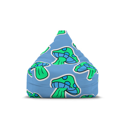 Retro Trippy Bean Bag Chair Cover Psychedelic Beanbag Groovy Blue 60s Home Decor Magic Mushroom Adults Teens Bedroom Living Room Gaming Chair