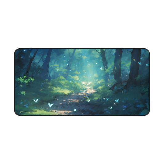 Anime Magic Trails Mat Manga Forest Office Desk Accessories Lofi Fan Mouse Pad Japanese XL Desk Pad Large Gaming Mousepad Unique Gift Idea