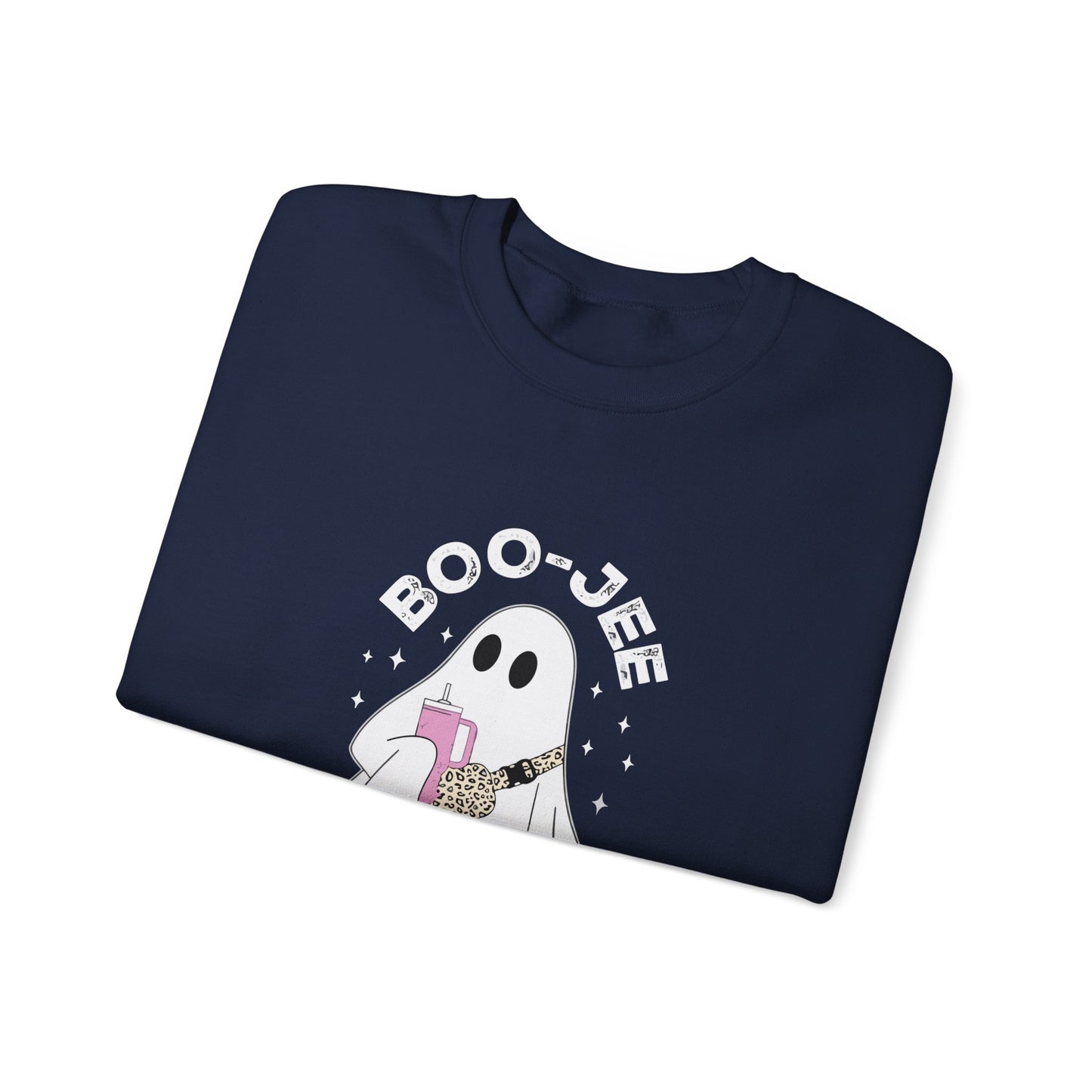 Boo-Jee Ghost Sweatshirt Chic Halloween Crewneck Boo Jee Spooky Ghost Sweater Retro Halloween Sweater Spooky Season Apparel Cute Ghost Sweat