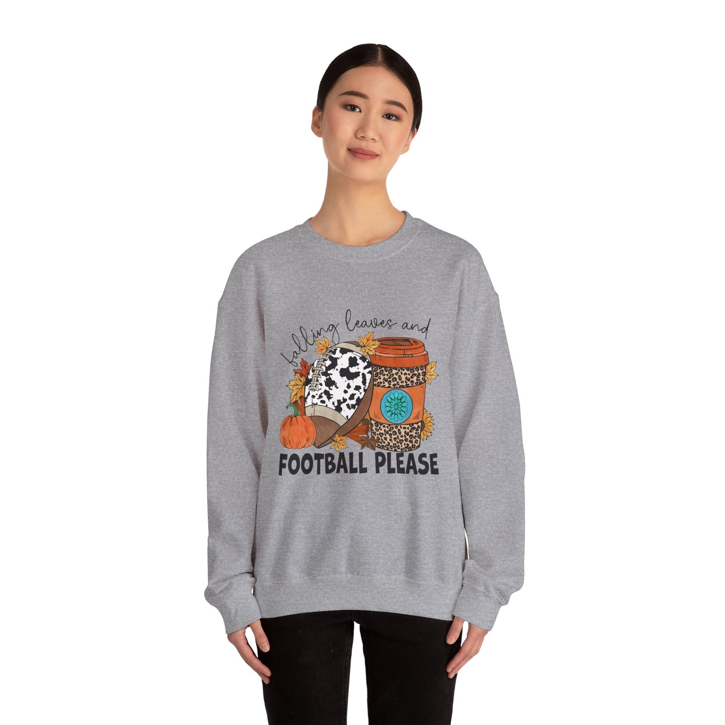 Autumn Leaves And Football Please Sweatshirt Fall Leaves Sweater Fall Football Sweatshirt Fall Vibes Sweater Unisex Fall Shirt Autumn Sweat