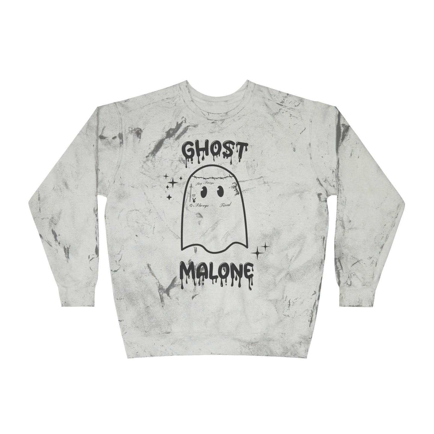 Ghost Malone Sweatshirt Halloween Sweater Cute Ghost Sweatshirt Funny Halloween Outfit Spooky Season Color Blast Sweat Spooky Halloween Gift