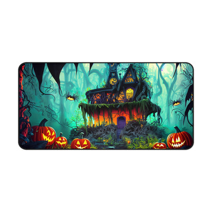 Retro Halloween Desk Mat Creepy Spiders Office Desk Accessory Whimsigoth Mouse Pad Spooky Pumpkins Desk Pad XL Gaming Mousepad Unique Gift