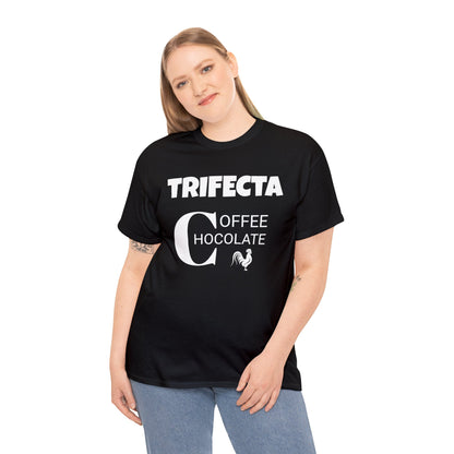 Funny Unisex Heavy Cotton Tee, "Trifecta of "C"s", Rude Adult Unique Novelty Gift, Naughty Gag T-shirt Present, Fun Divorcee