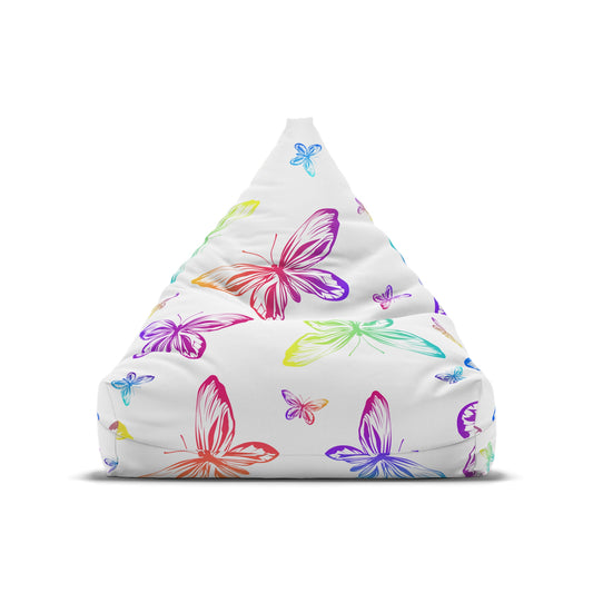 Butterflies Bean Bag Chair Cover Colorful Retro Home Decor Aesthetic Gift Girls Teens Bedroom Gift Living Room Furniture Gaming Beanbag Gift