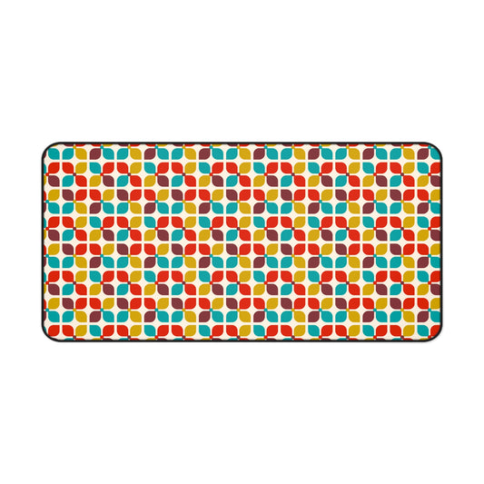 Mid Century Modern Desk Mat 1960s Boho Chic Office Desk Accessories Retro Vintage Mouse Pad Funky Groovy Hippie Desk Pad Unique Gift Idea