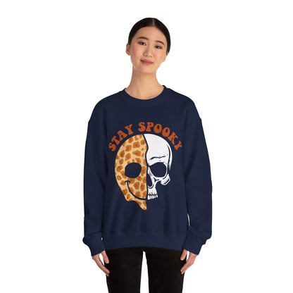 Stay Spooky Sweatshirt Halloween Sweater Spooky Season Sweatshirt Skeleton Smiley Retro Halloween Crewneck Vintage Fall Retro Autumn Apparel