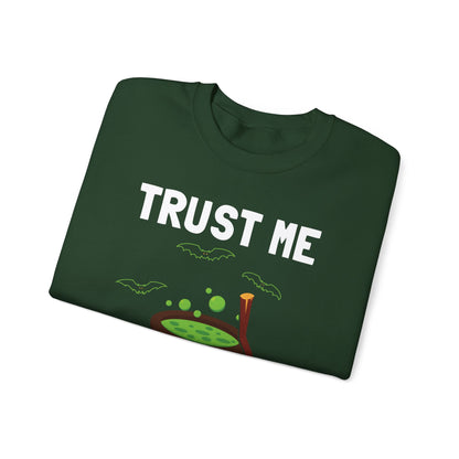 Trust Me It's Organic Sweatshirt Funny Halloween Sweater Cannabis Joke Weed Halloween Apparel Spooky Season Crewneck Punny Halloween Pot