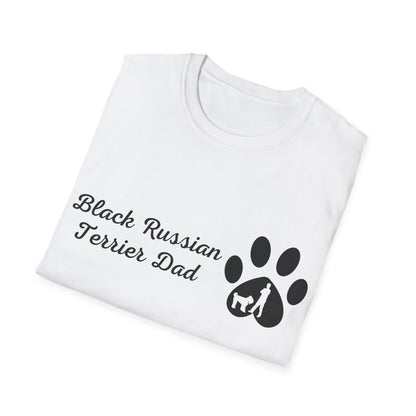 Doggy Dad's T-shirt, "Black Russian Terrier Dad", Dog Father's Day Gift, Fur Papa, Unique Men's Apparel Novelty Pet Lover Tee