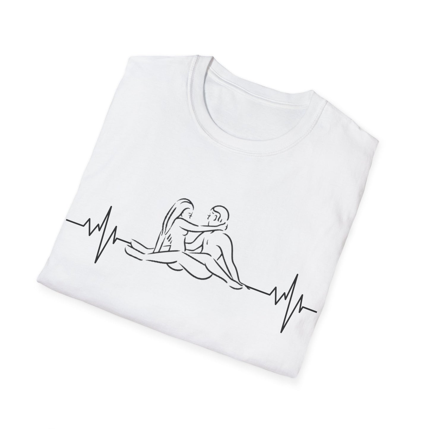 Unisex Heartbeat Kama Sutra T Shirt, Favorite Sexual Pose No.13,Erotic Sexual Desire Couples Gift,Naughty Kinky Adult T-shirt