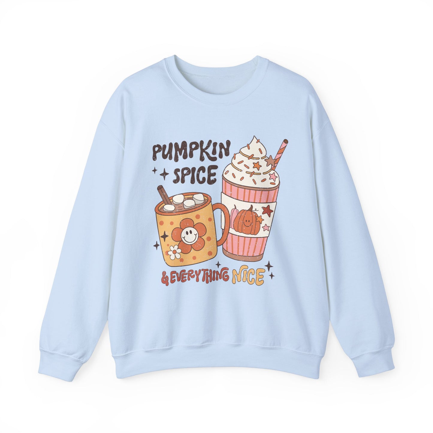 Pumpkin Spice and Everything Nice Sweatshirt Hot Chocolate Sweater Pumpkin Spice Sweater Fall Coffee Sweat Retro Fall Latte Autumn Apparel