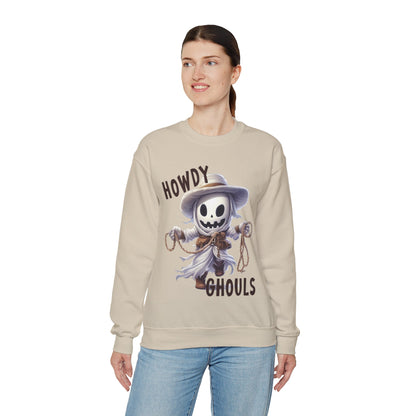 Howdy Ghouls Western Halloween Sweatshirt Funny Western Ghost Halloween Sweater Punny Ghost Howdy Ghouls Pullover Sweater Fall Unisex Gift