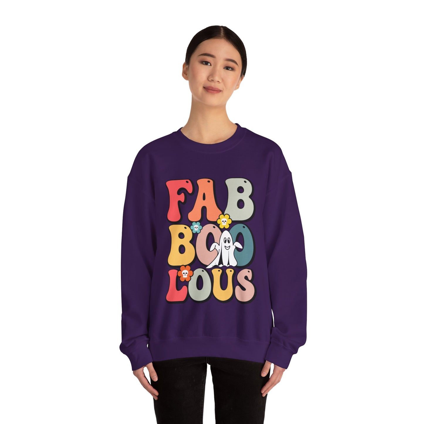 Faboolous Sweatshirt Fabulous Sweater Retro Halloween Sweatshirt Groovy Ghost Sweater Spooky Apparel Trick Or Treat Fall Crewneck Women Gift