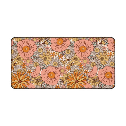 Cottagecore Desk Mat Vintage Floral Office Desk Accessories Botantical Mouse Pad Farmstyle Cottage Desk Pad Flower Nature Gift Idea Ladies