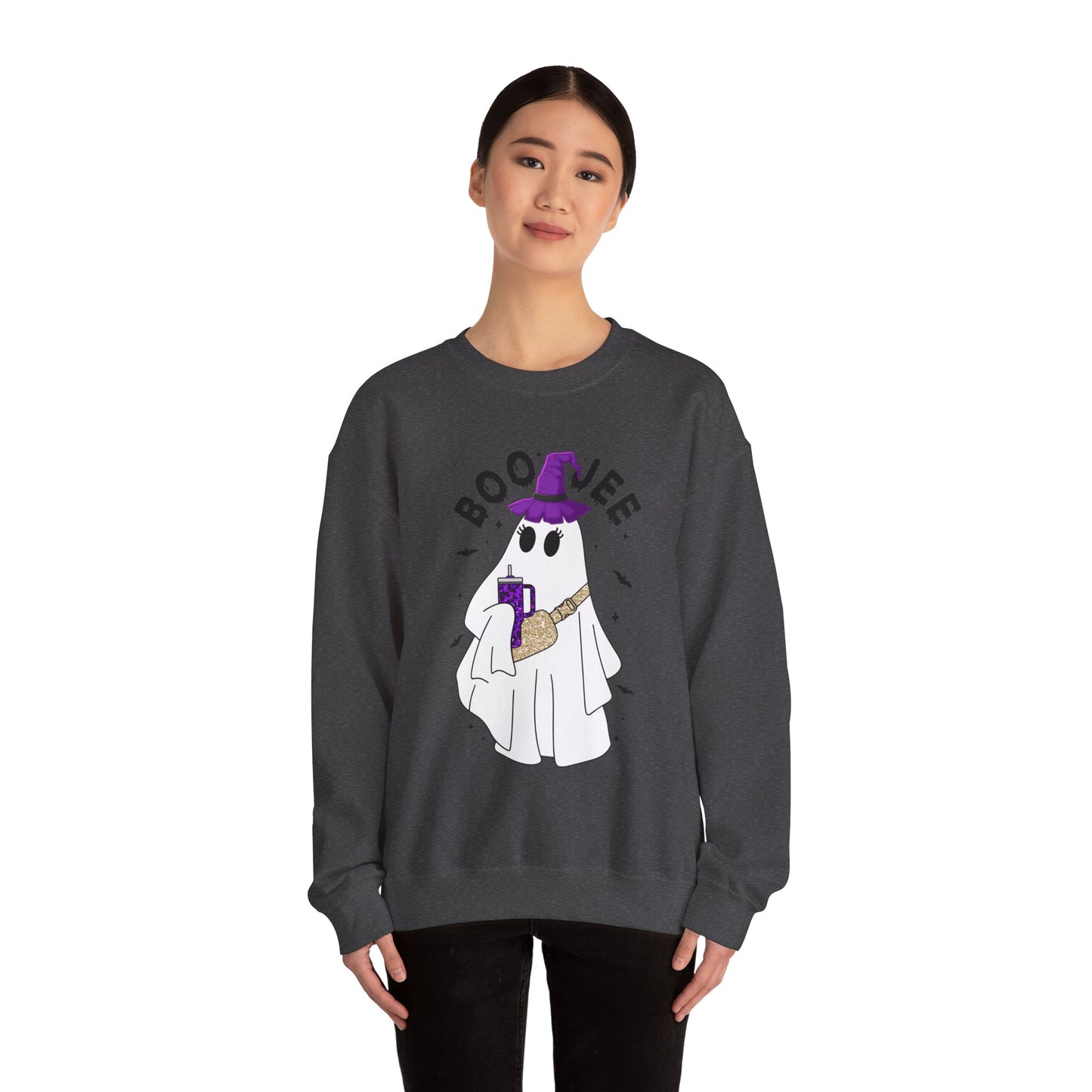 Halloween Ghost Sweatshirt Boo Jee Sweater Boo Sweatshirt Cute Ghost Sweat Spooky Season Halloween Apparel Spooky Vibes Crewneck Women Gift